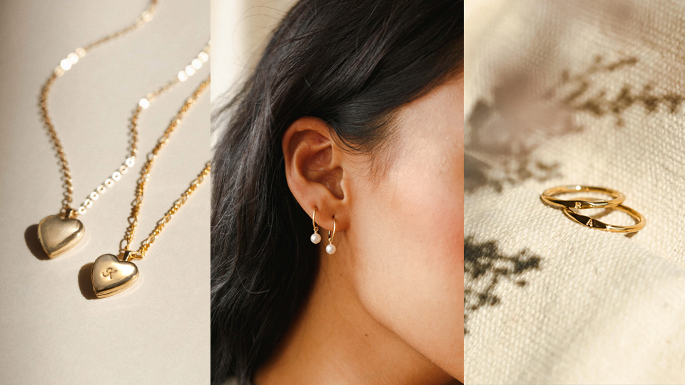 This Super Chic Brand’s V-Day Collection Has 14K Gold Jewelry For Under $100—Including Personalized Customizations
