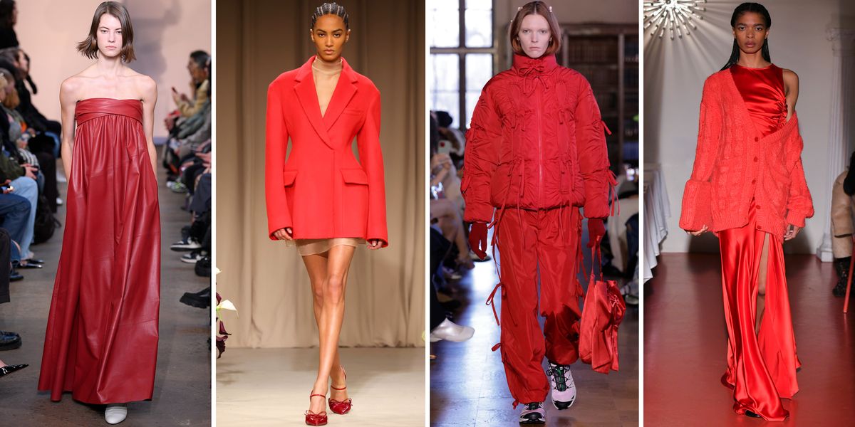 Une tendance de couleur rouge prend déjà le dessus sur les défilés de l'automne 2023