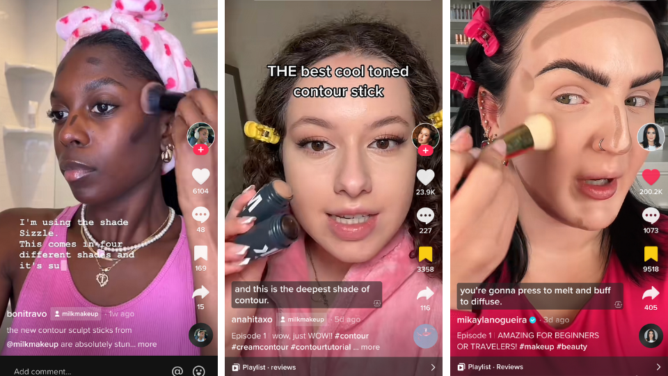 TikTokers Are Praising Milk’s New Contour Sticks for the Inclusive Shade Range & “Snatched” Finish