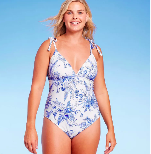 Maillot de bain une pièce couvrance moyenne à nouer sur les épaules