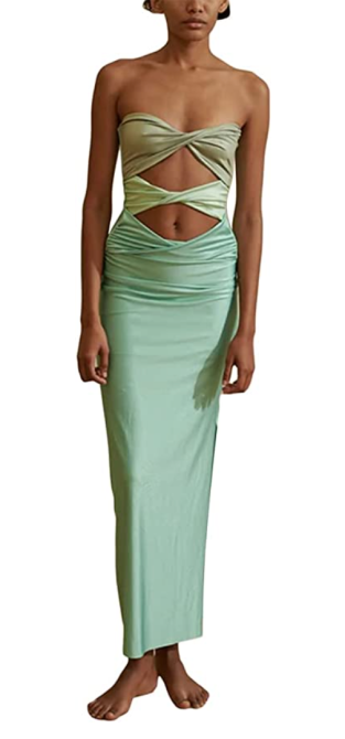 Robe Maxi Seyumixi en Vert Bonbon Amazone