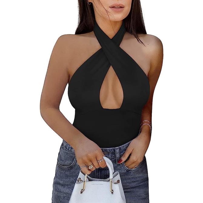 Body Reoria Criss-Cross Halter Neck