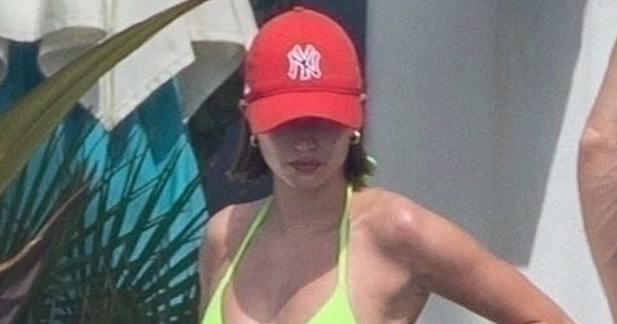 Le bikini vert citron de Hailey Bieber à Cabo