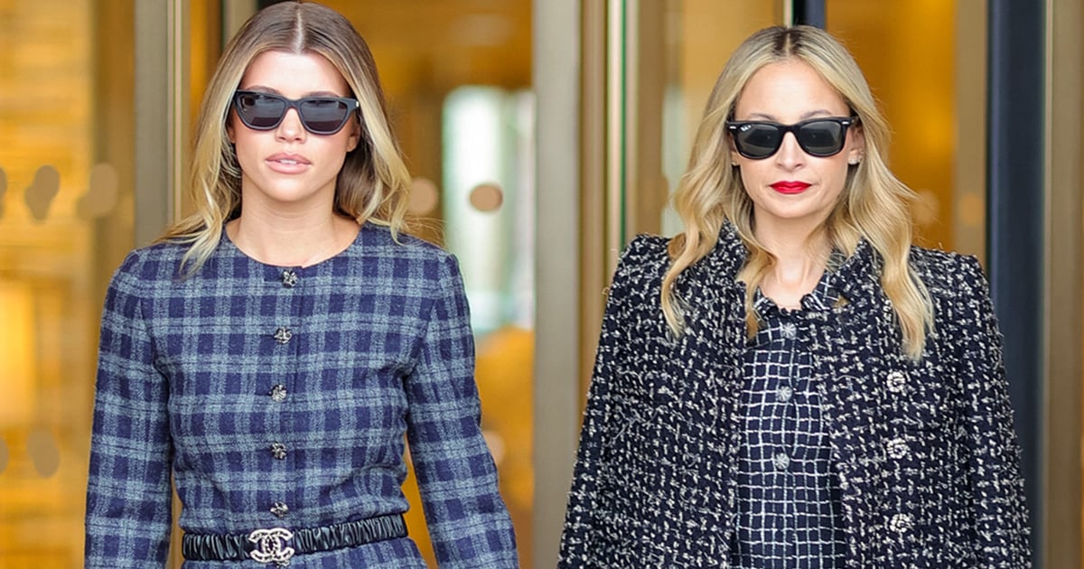 Les looks à carreaux de Sofia Richie et Nicole Richie au défilé Chanel