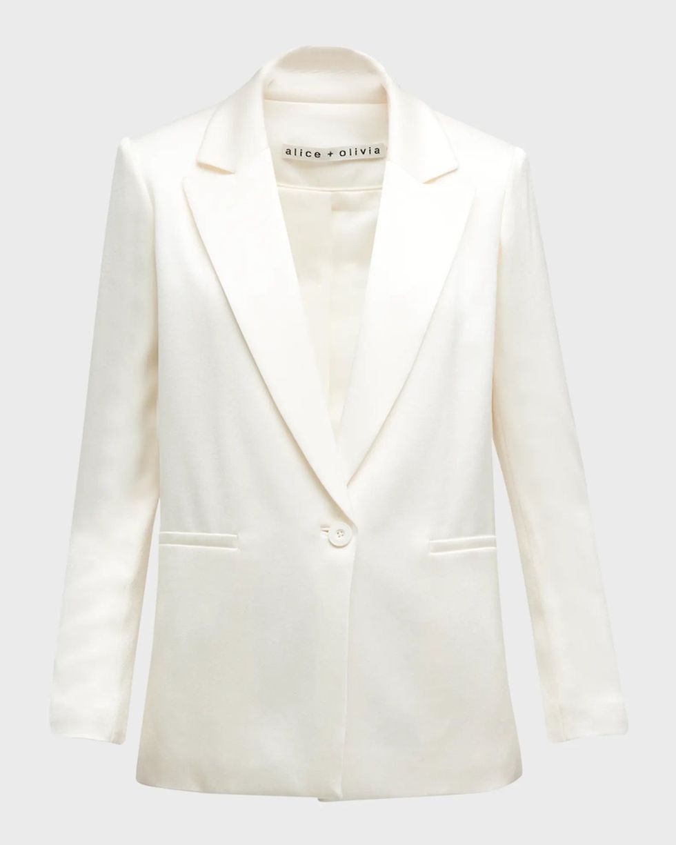 Blazer coupe boyfriend en satin Denny