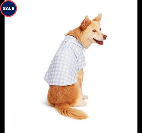 Youly Chemise Bleue à Carreaux pour Chien Petco