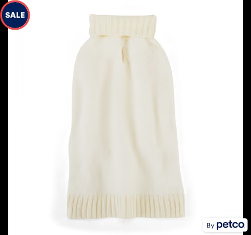 Youly The Heir Ivoire Fuzzy Dog Sweater Petco