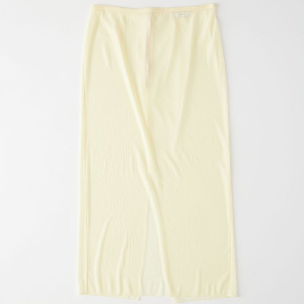 Jupe crayon longue en gaze transparente