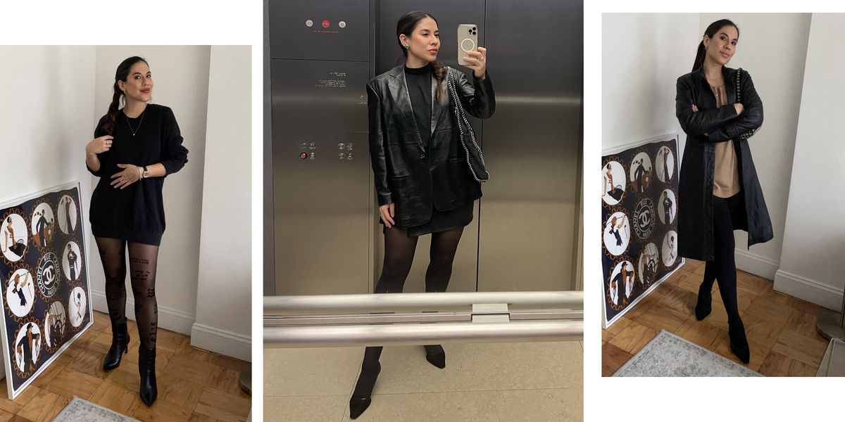 Un éditeur de BAZAAR teste et commente la tendance des collants comme pantalons