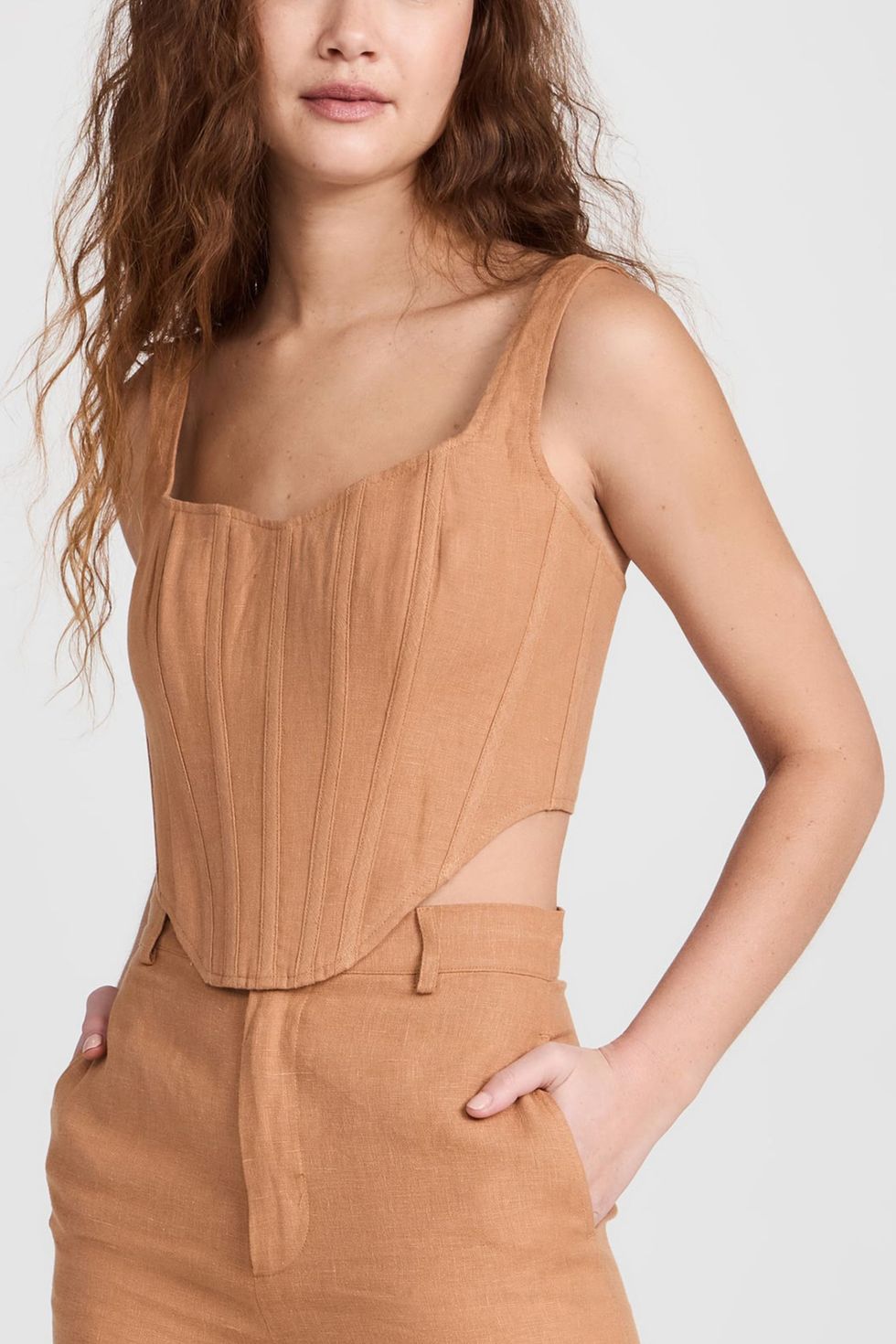 Bustier corset en lin