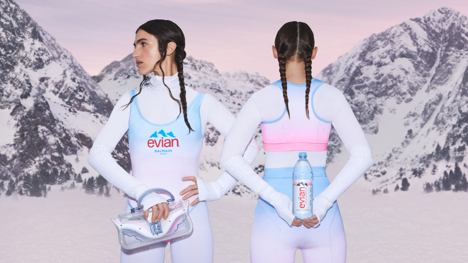 The Balmain x evian Collab Looks Like A Taylor Swift ‘Lover’-Era Dream