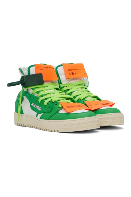 OFF-WHITE Baskets vertes et blanches 3.0 Off Court