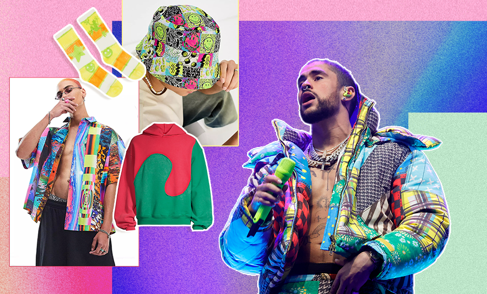 Bad Bunny’s Psychedelic Coachella Style Is Wickedly Cool—Shop the Look