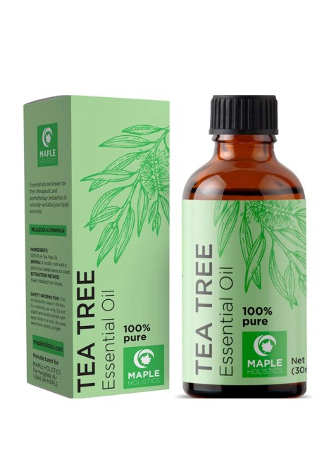 Huile d'arbre à thé pure à 100 % Maple Holistics