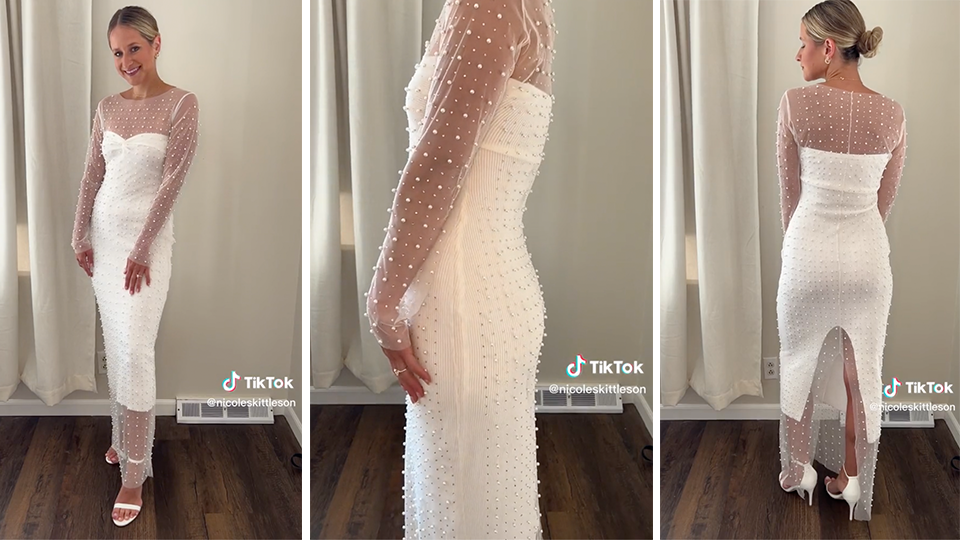 This $23 Pearl Sheer Maxi Dress From Amazon Went Viral on TikTok