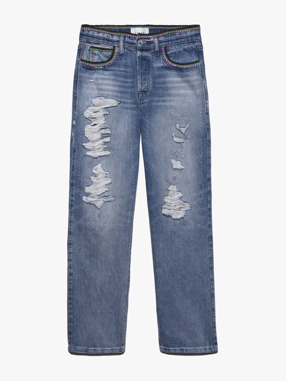 Jean baggy à jambe droite et taille basse