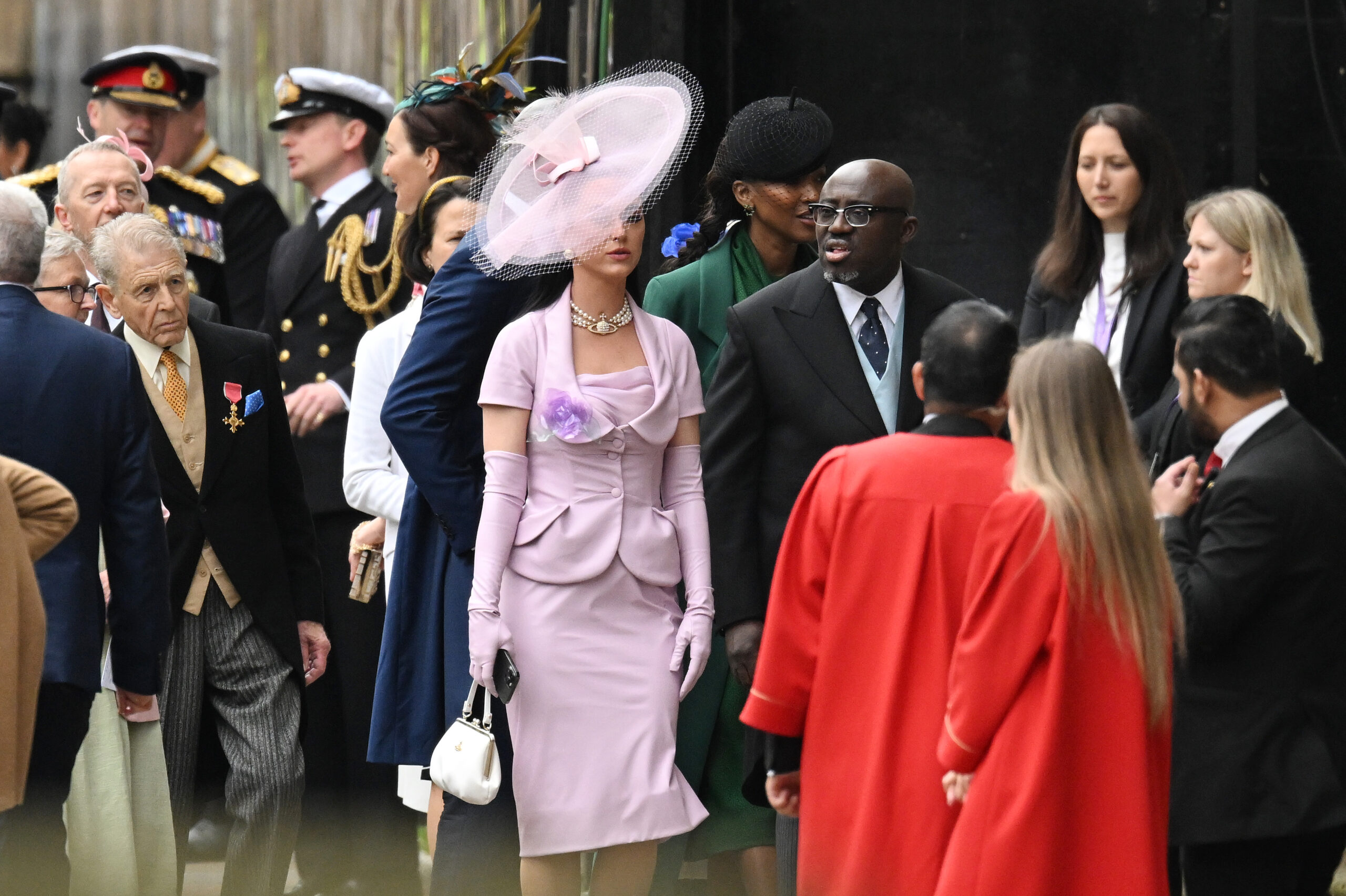 Katy Perry’s King Charles III Coronation Look Was a Total Lavender Haze