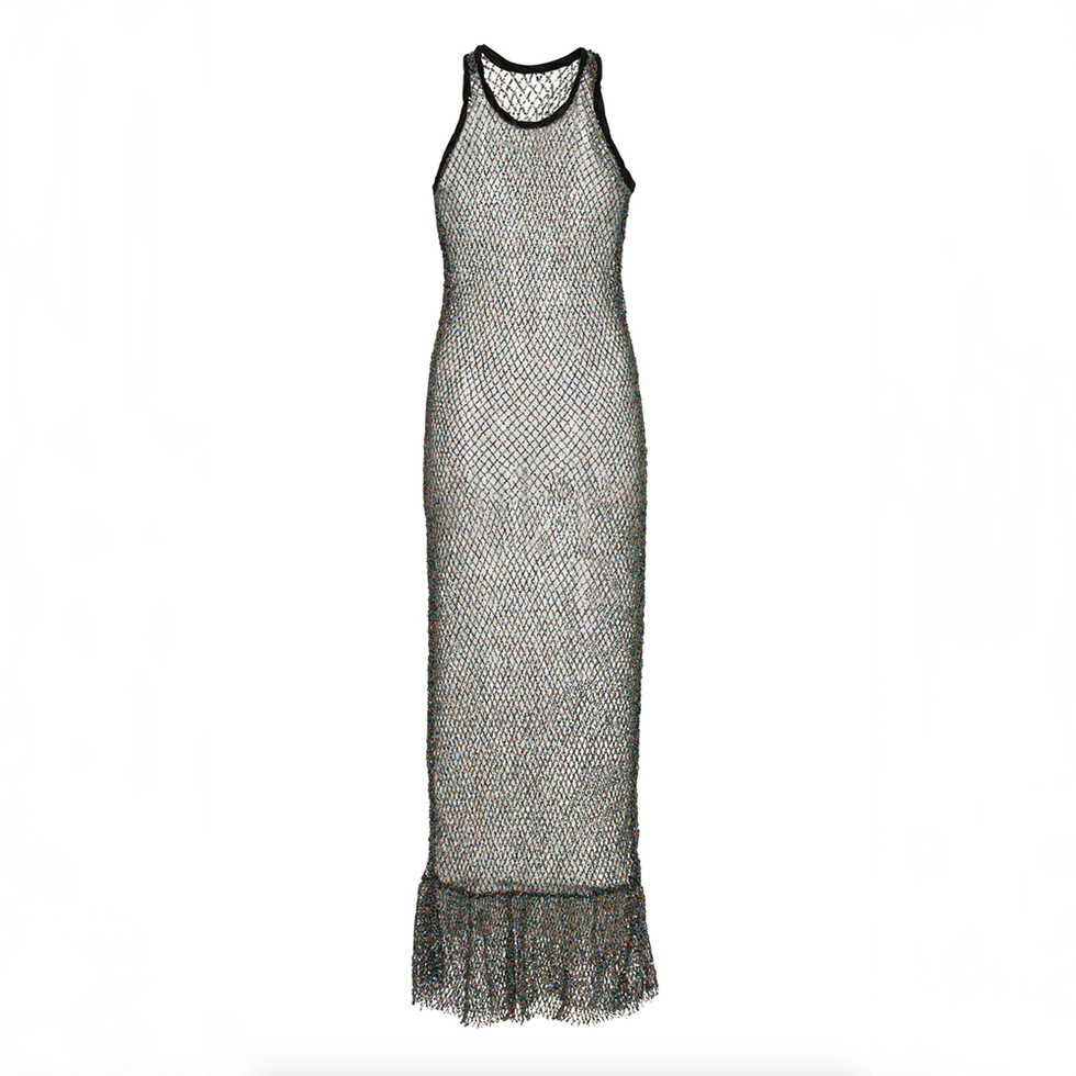 Robe Marina en filet à sequins