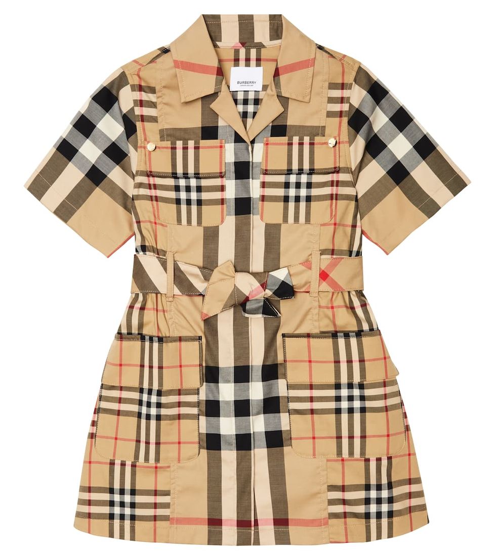 Robe chemise à carreaux Vintage
