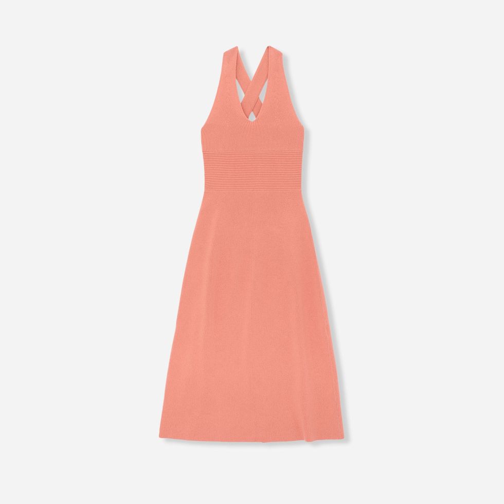Robe dos croisé en coton côtelé Robe dos croisé en coton côtelé
