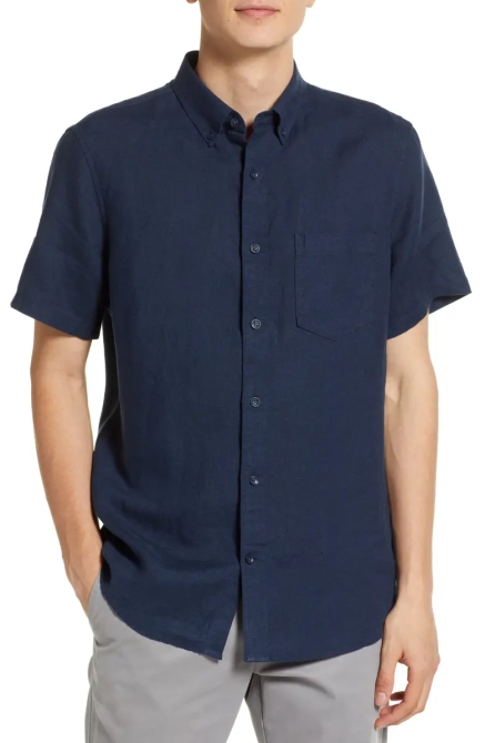 Chemise boutonnée en lin Nordstrom