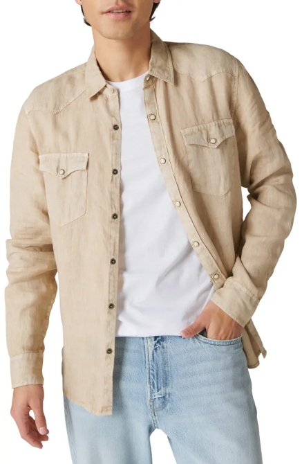 Chemise western boutonnée en lin Lucky Brand
