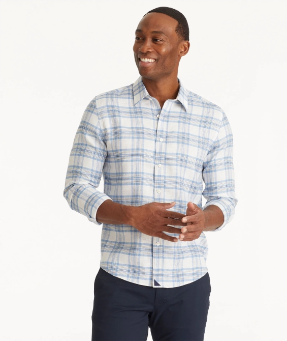Chemise en lin infroissable UNTUCKit