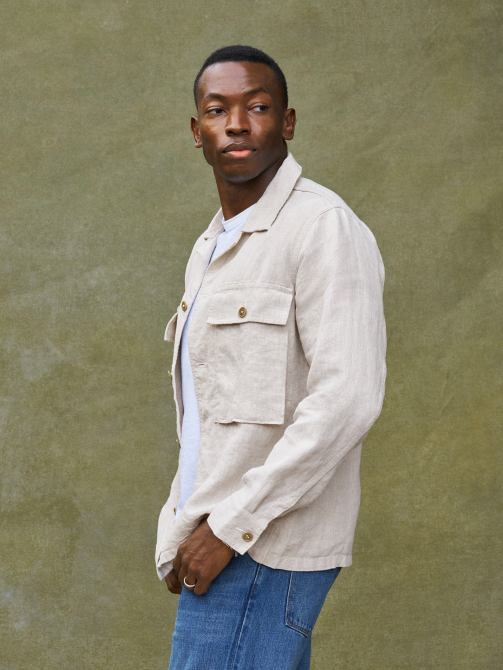 Chemise de fatigue en lin tissé Buck Mason