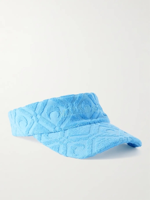 Casquette en jacquard de coton éponge mélangé Marine Serre
