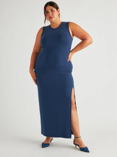 Robe longue débardeur en jersey Tencel