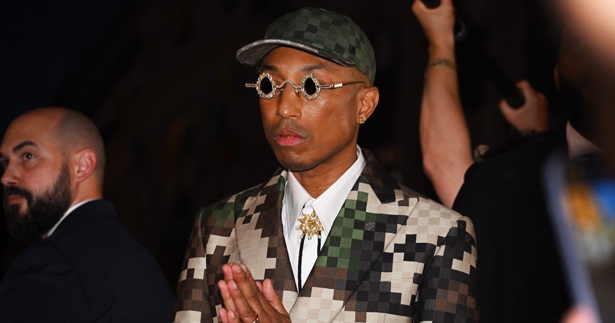 Les lunettes de soleil Diamond de Pharrell Williams au défilé Louis Vuitton