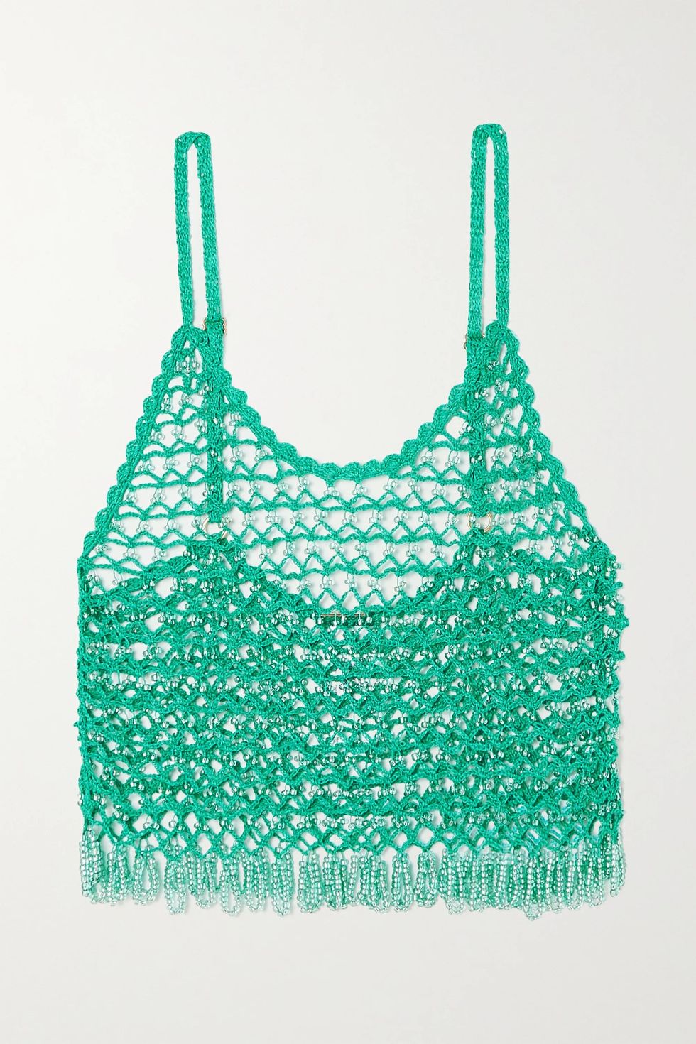 Haut en crochet orné de perles Nikki