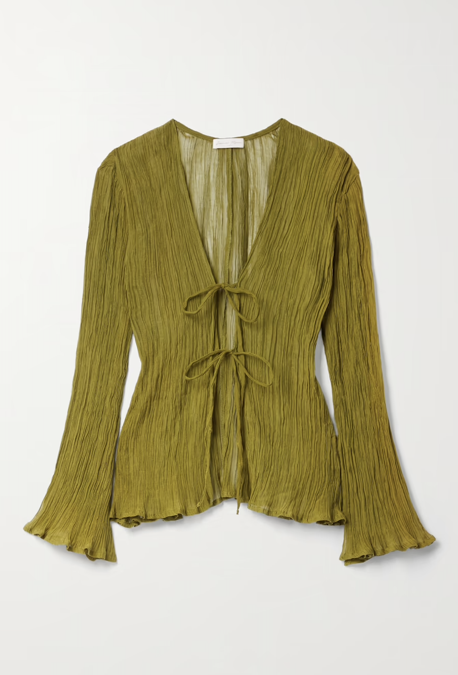 Amalfi Crinkled Peace Top en soie Amalfi Crinkled Peace Top en soie