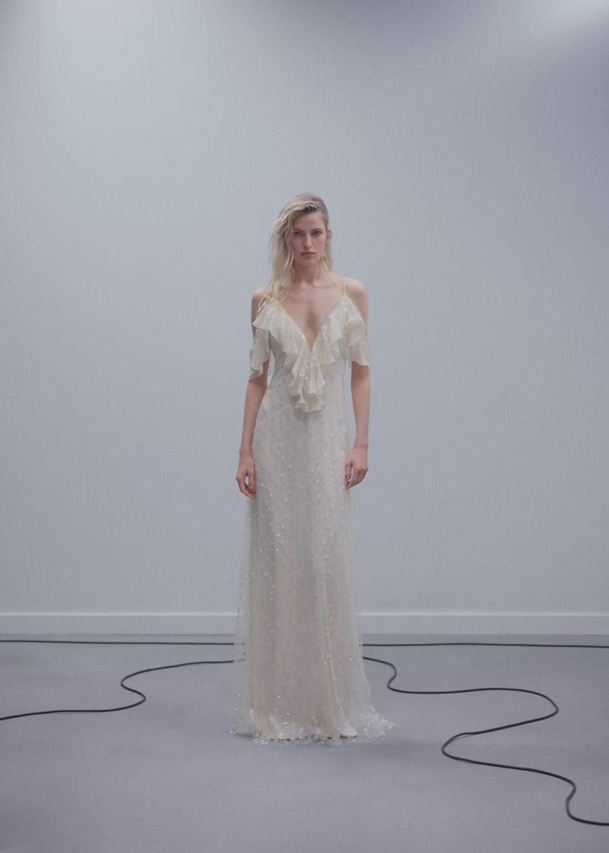Robe de mariée Mango à volants