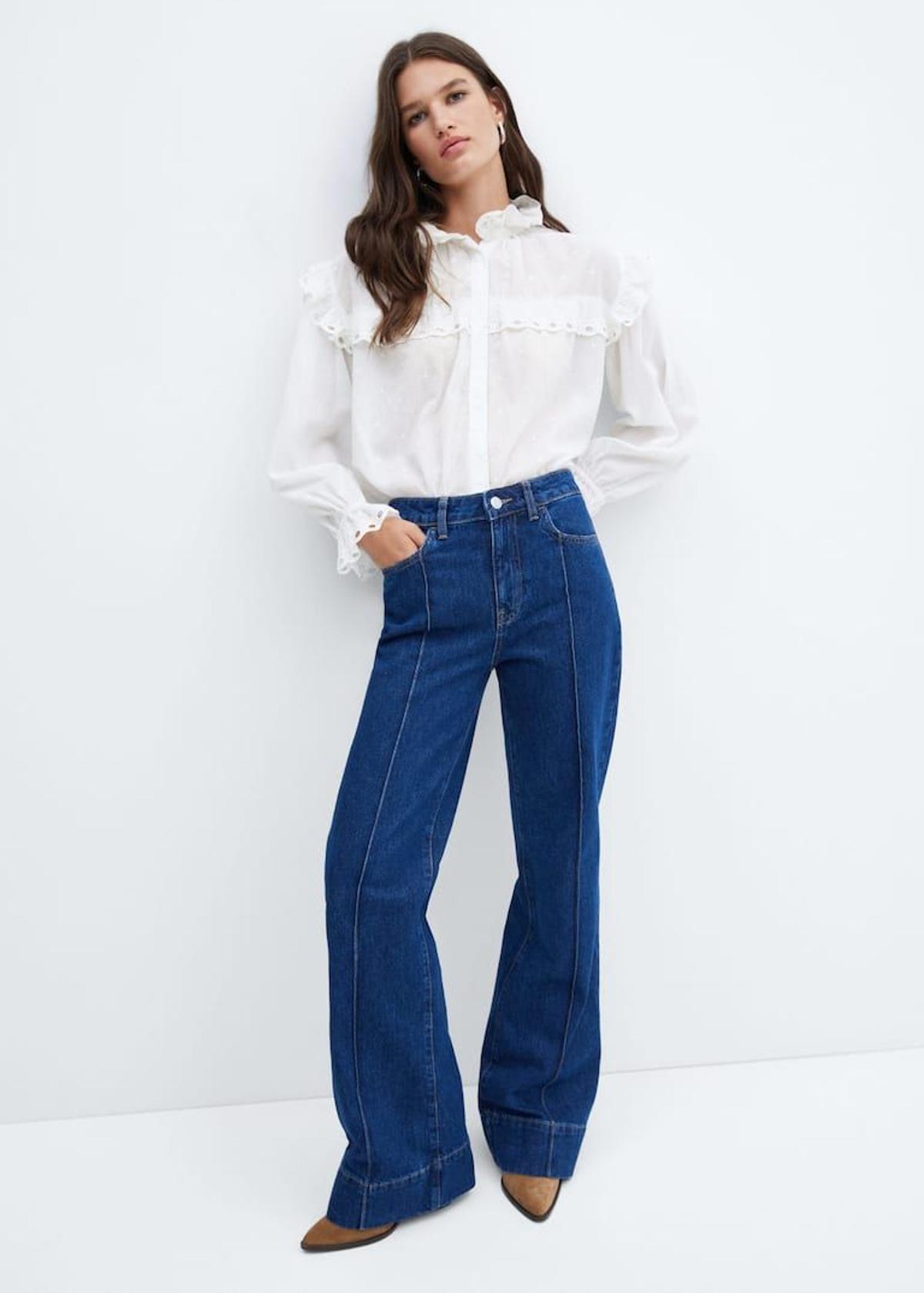 Chemise style romantique, par Mango