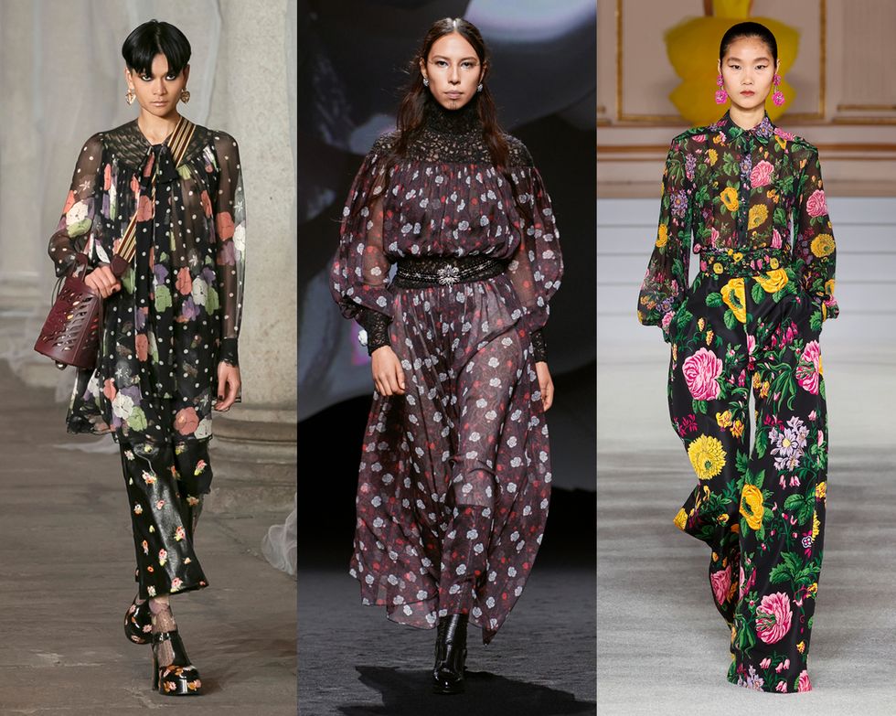 un collage d'une personne en robe