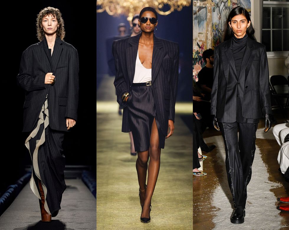 un collage d'un homme en costume et lunettes de soleil