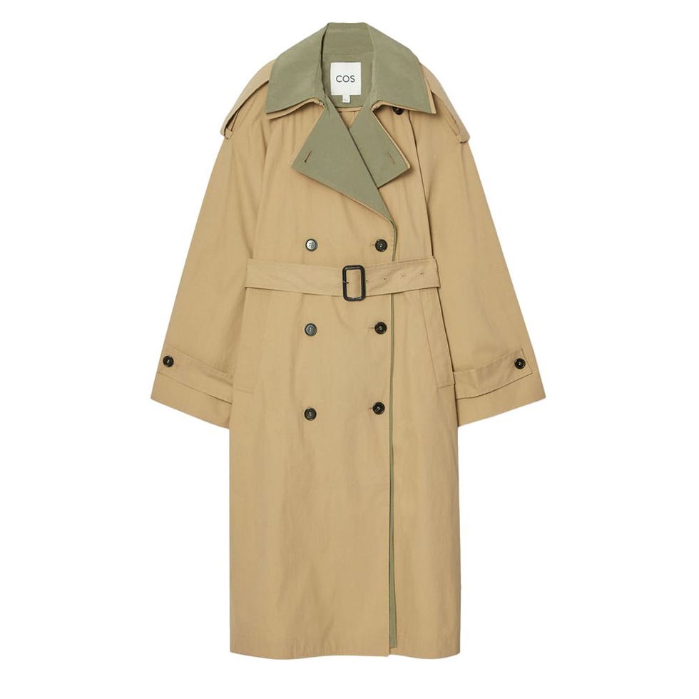 Trench-coat superposé à double boutonnage 
