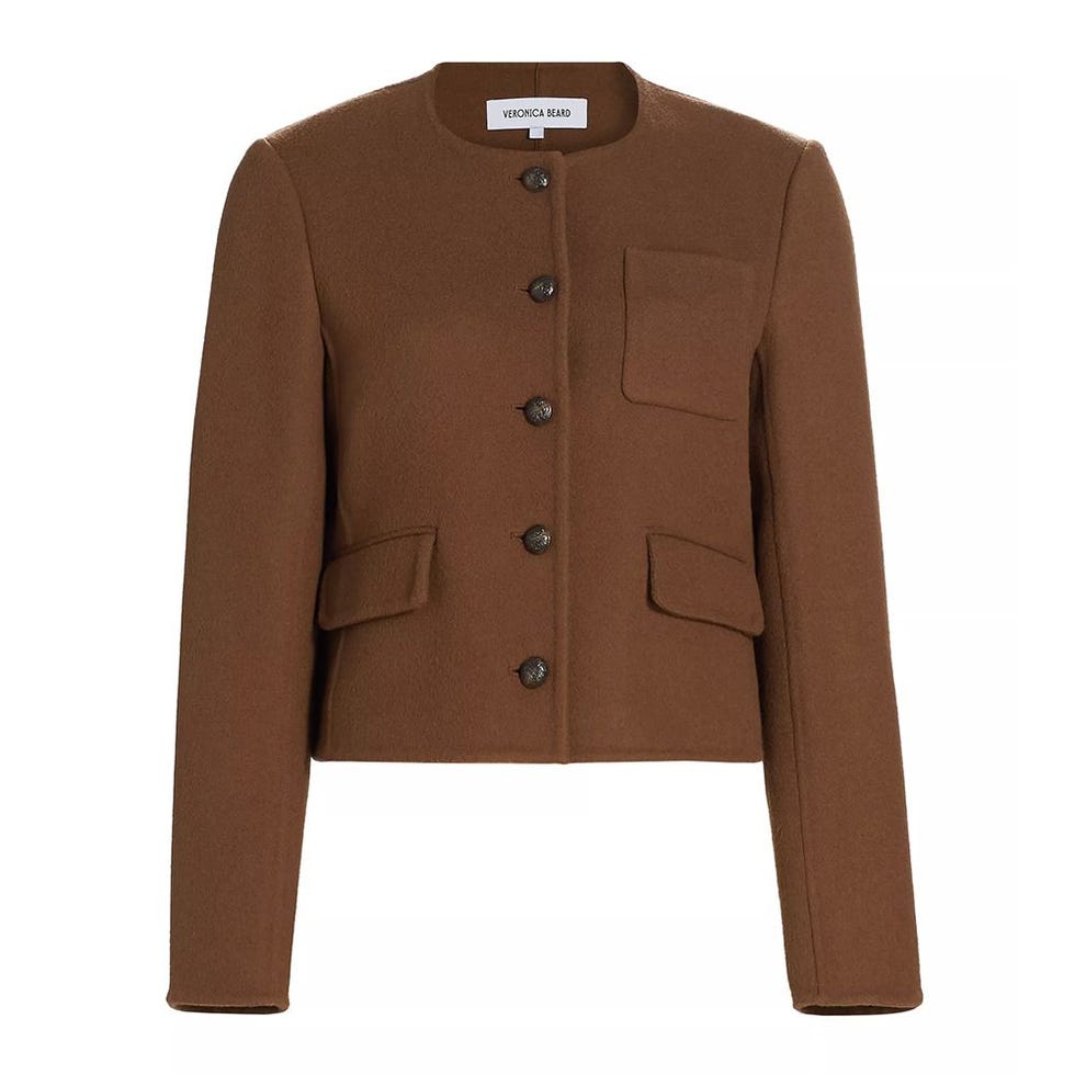 Veste boutonnée en laine mélangée Lyssa