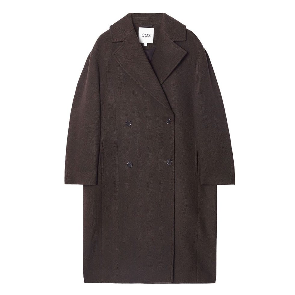 Manteau en laine à chevrons