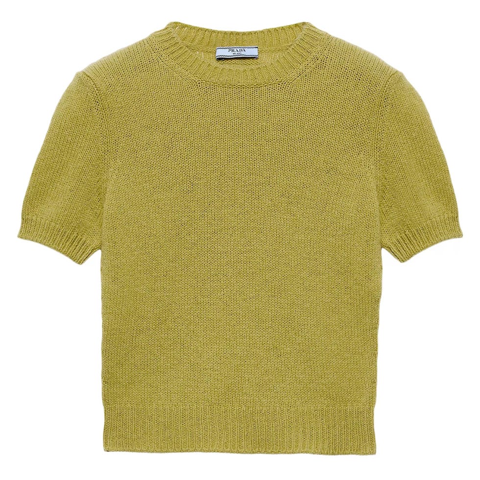 Pull en cachemire à manches courtes