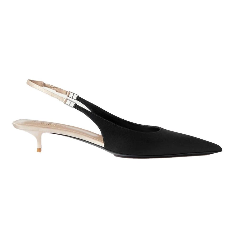 Escarpins à bride arrière en satin bicolore Cherish