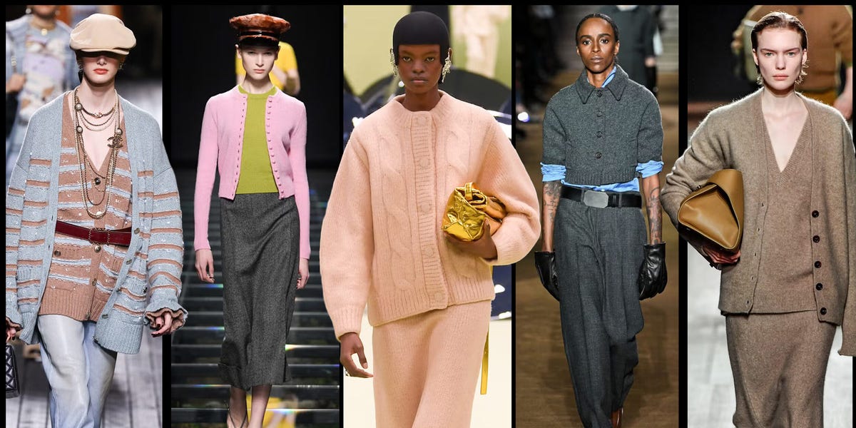 Comment porter les meilleurs cardigans pour l'automne, inspirés des défilés