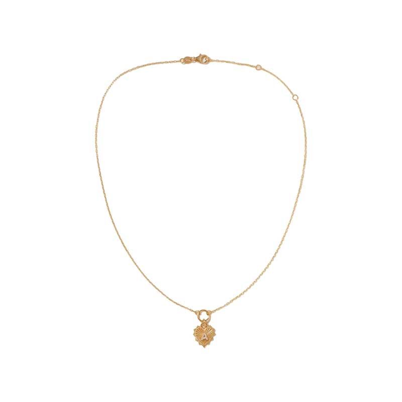 Collier en or 18 carats et diamants avec initiale
