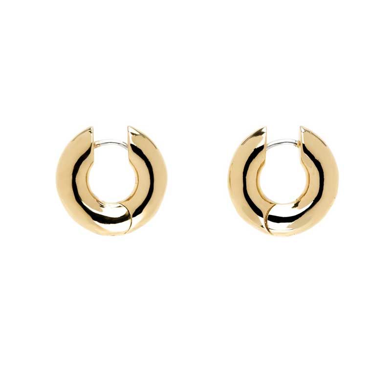 Boucles d'oreilles créoles Terra dorées de taille moyenne