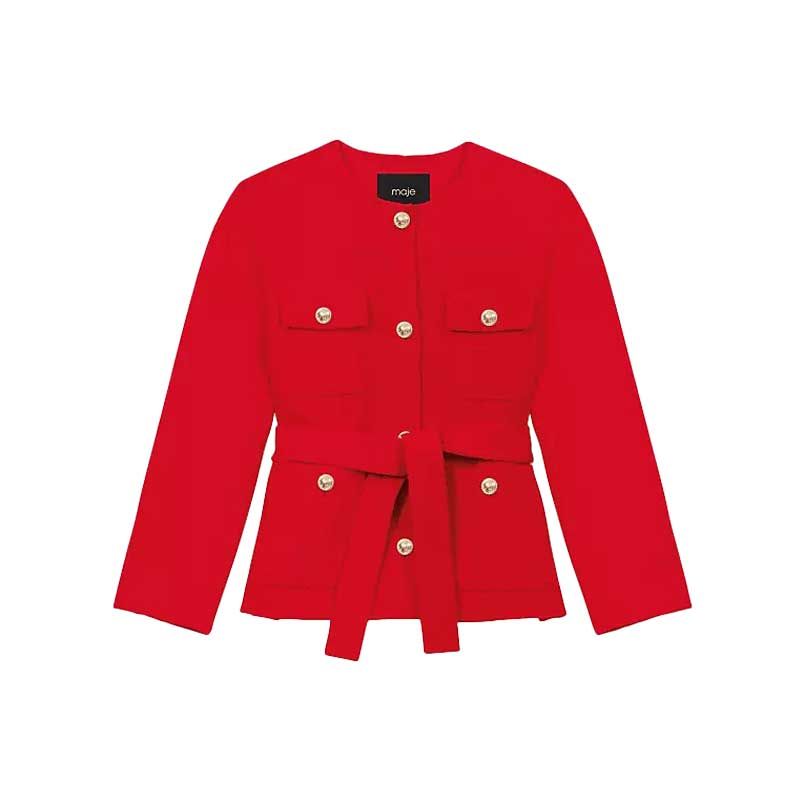 Veste double face ceinturée