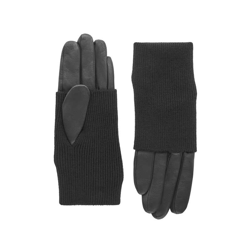 Gants en cuir superposés