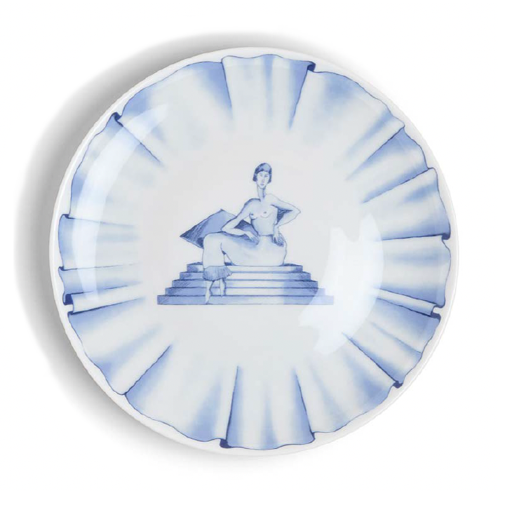 x Ginori 1735 Assiette à pain en porcelaine imprimée