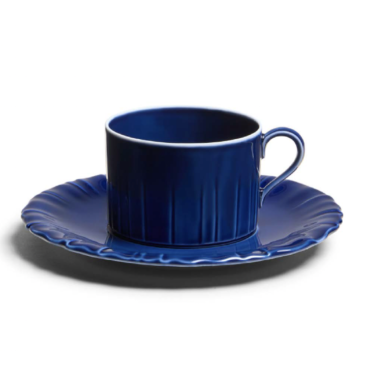 x Ginori 1735 Ensemble tasse à thé et soucoupe en porcelaine