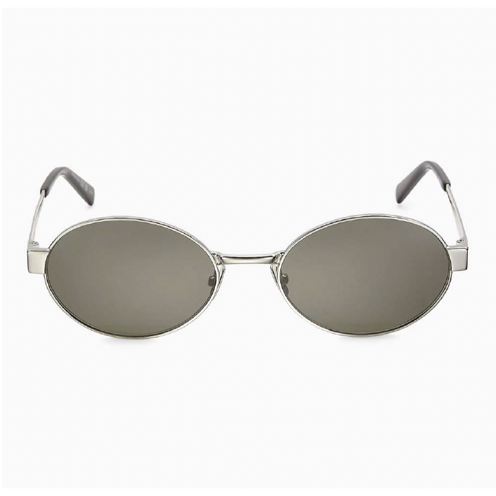 Lunettes de soleil ovales en métal 55 mm